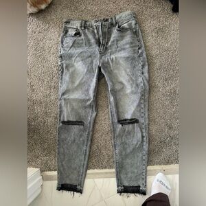 American Eagle straight leg grey jeans